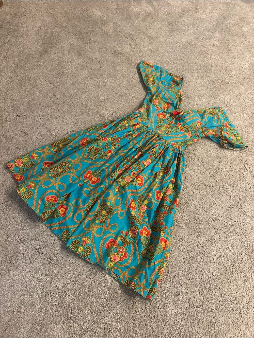 RARE Bernie Dexter Floral Fit-and-Flare Dress